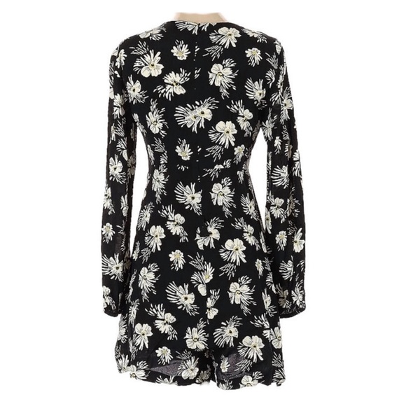 Zara Floral Romper Dress Long Sleeve XS - Picture 5 of 13